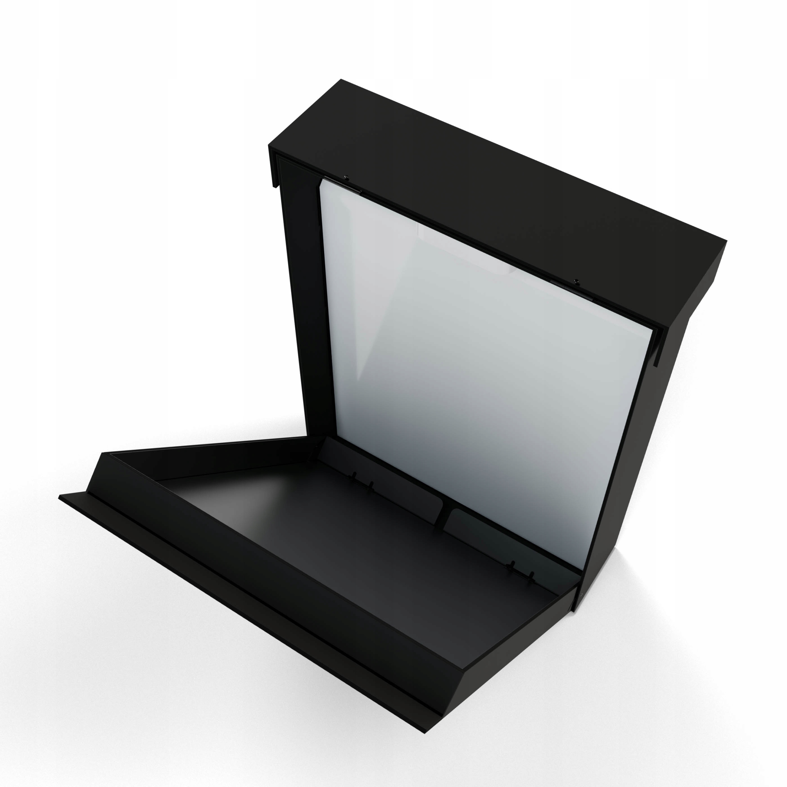 PODŚWIETLANA SKRZYNKA NA LISTY POCZTOWA | LED | Z ADRESEM Z NUMEREM DOMU Kolor czarny