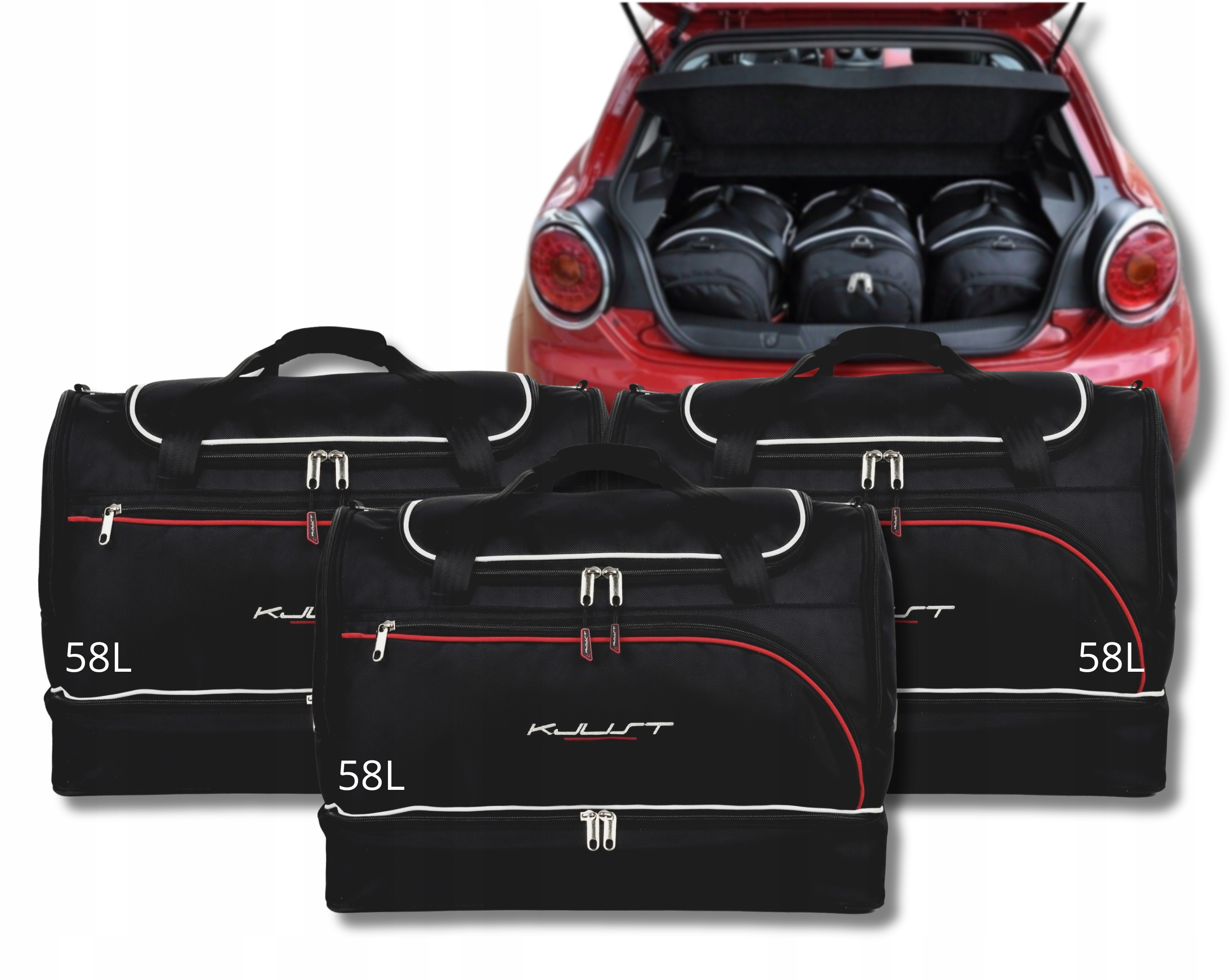 Cestovná Taška Do Kufra Alfa Romeo Mito Hatchback 2008-2018 3 ks