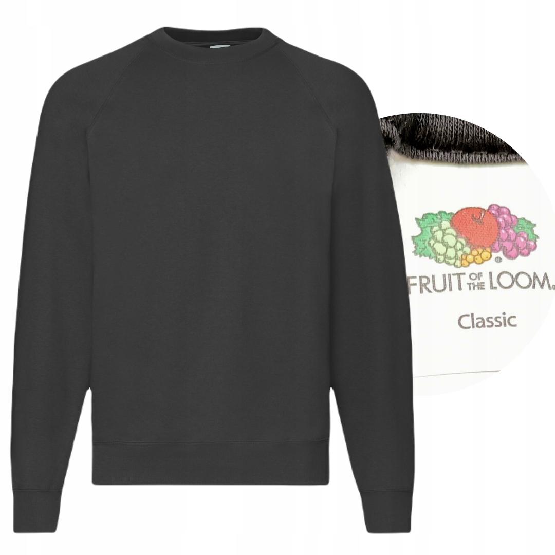 

Bluza męska bez kaptura Fruit of Loom Czarny S