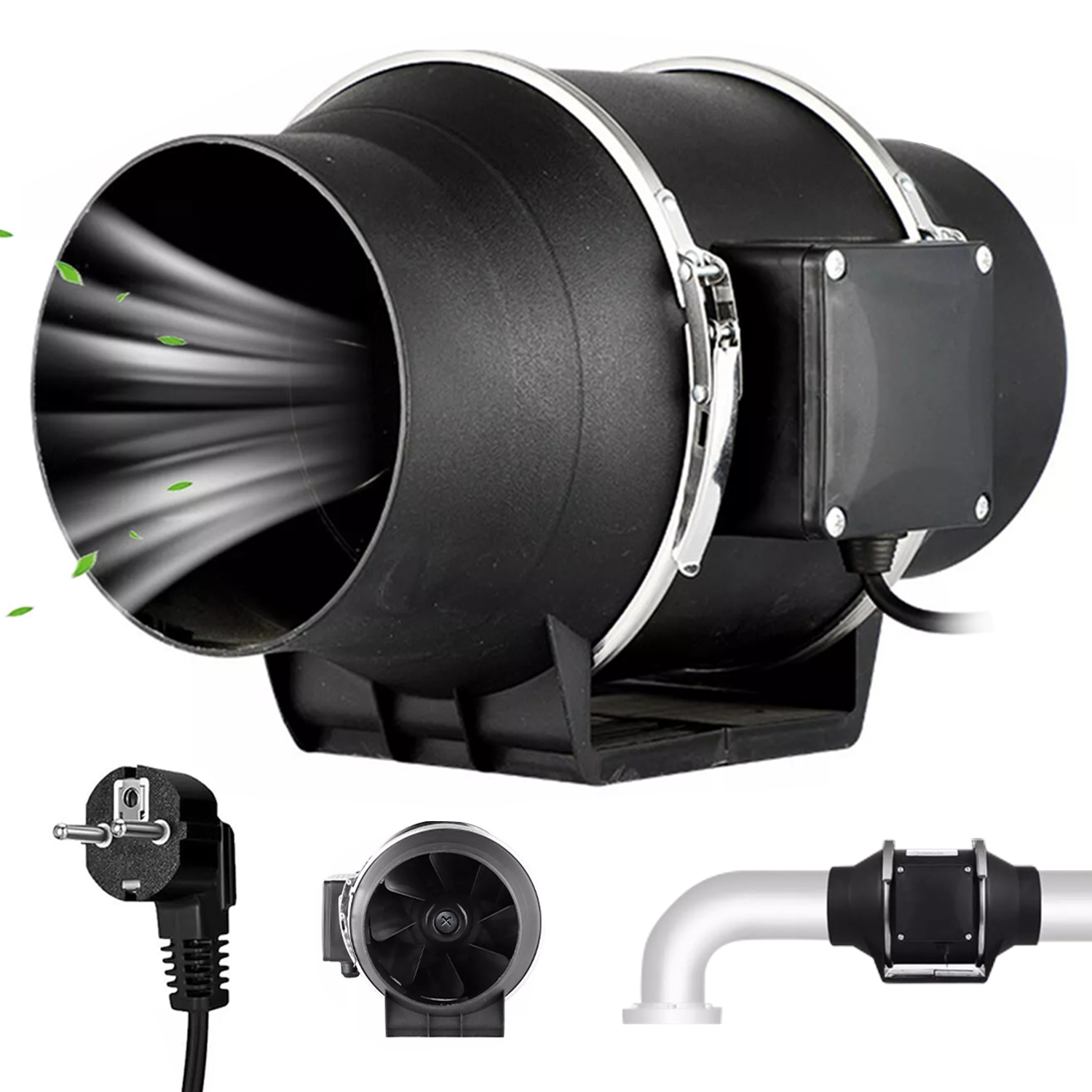 Wentylator Kanałowy Wyciągowy Niski Hałas Duży Przepływ Powietrza