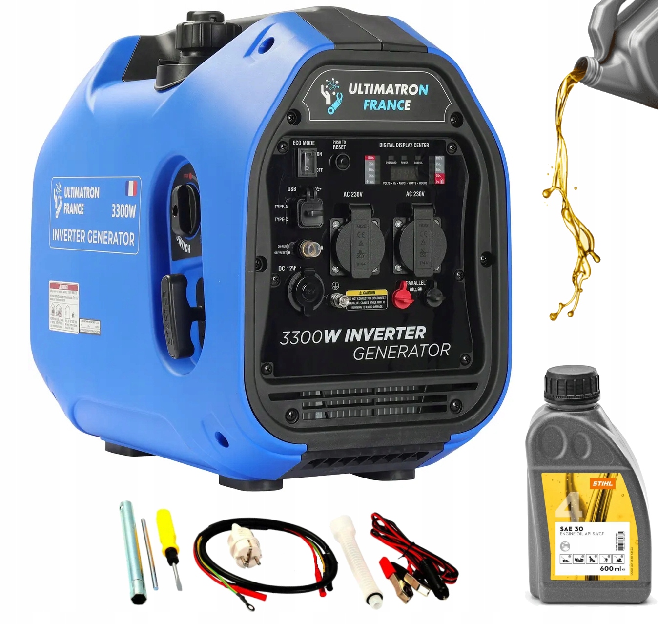 Agregat prądotwórczy generator inwerterowy 3kW Avr cichy przenośny ULT-3300