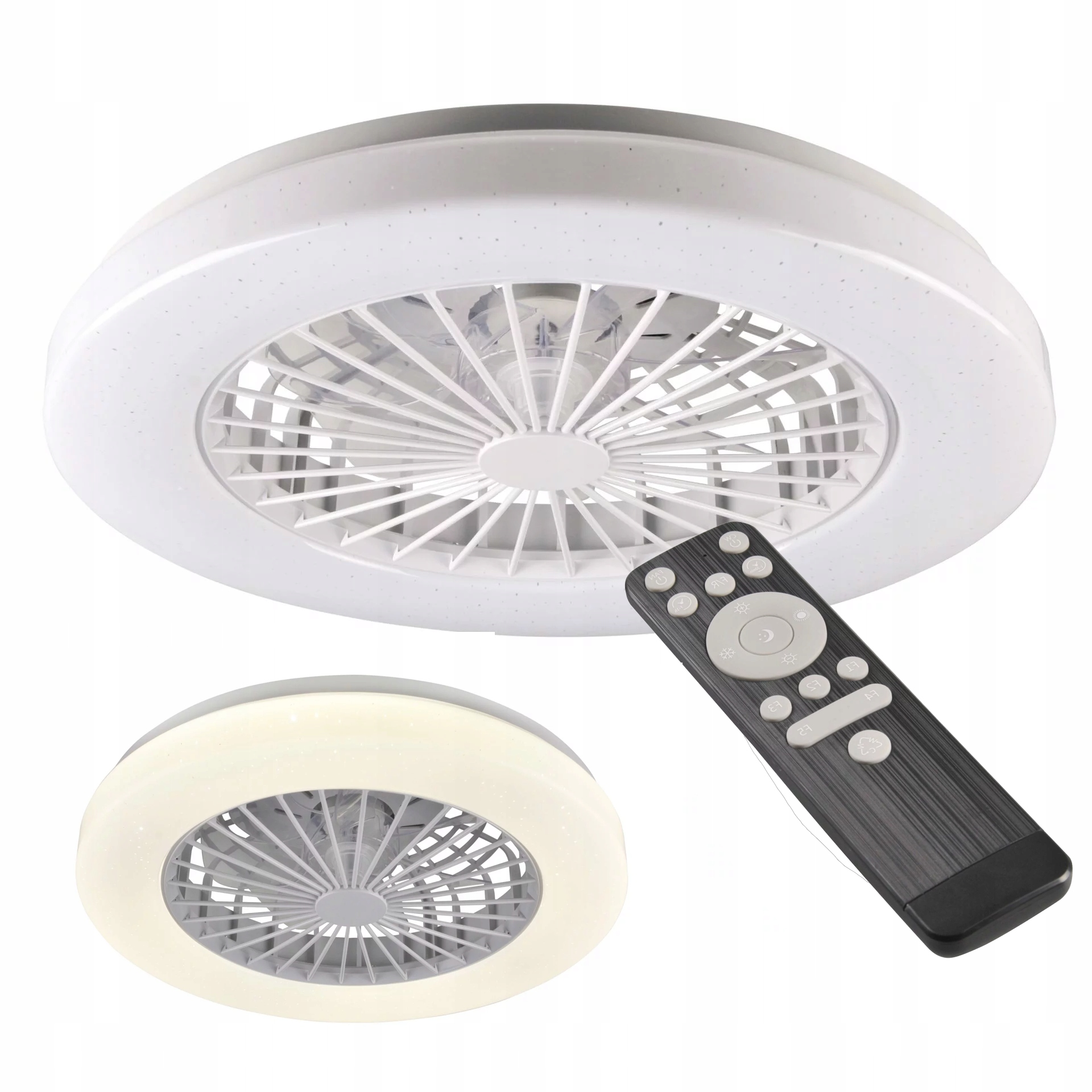 Lampa S Ventilátorom Ventilátor Stropná Stropné Svietidlo Led 63W Cct Pamäť Farby Diaľkový Ovládač