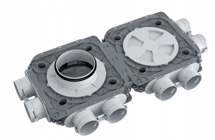 Ventilační rozdělovač 8x75/160 Rekuperace 75