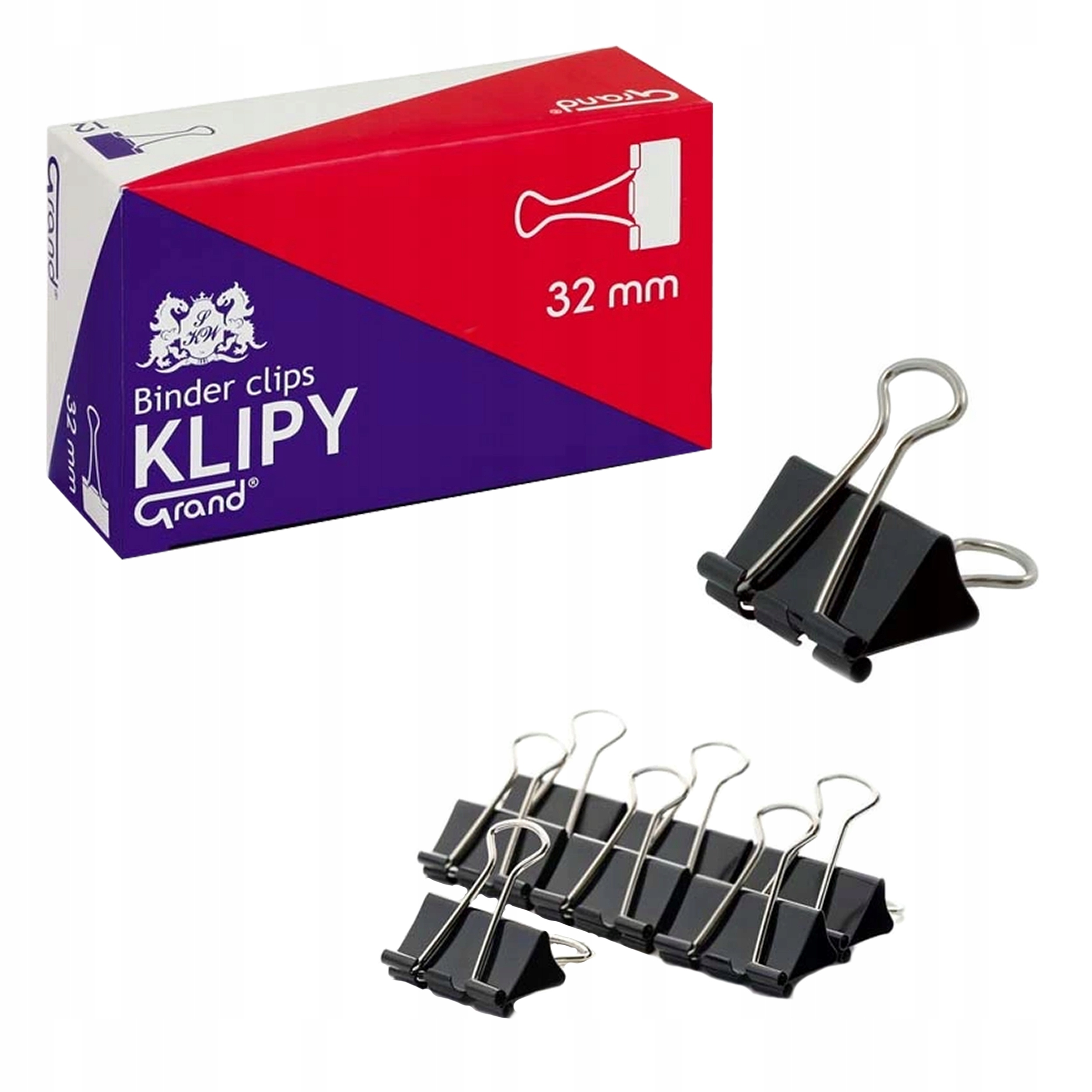 

Klipy Biurowy Klips 32mm Klip Biurowe 12 Szt.