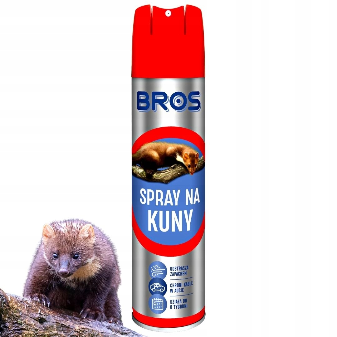 SPRAY Środek NA KUNY ODSTRASZACZ KUN Bros