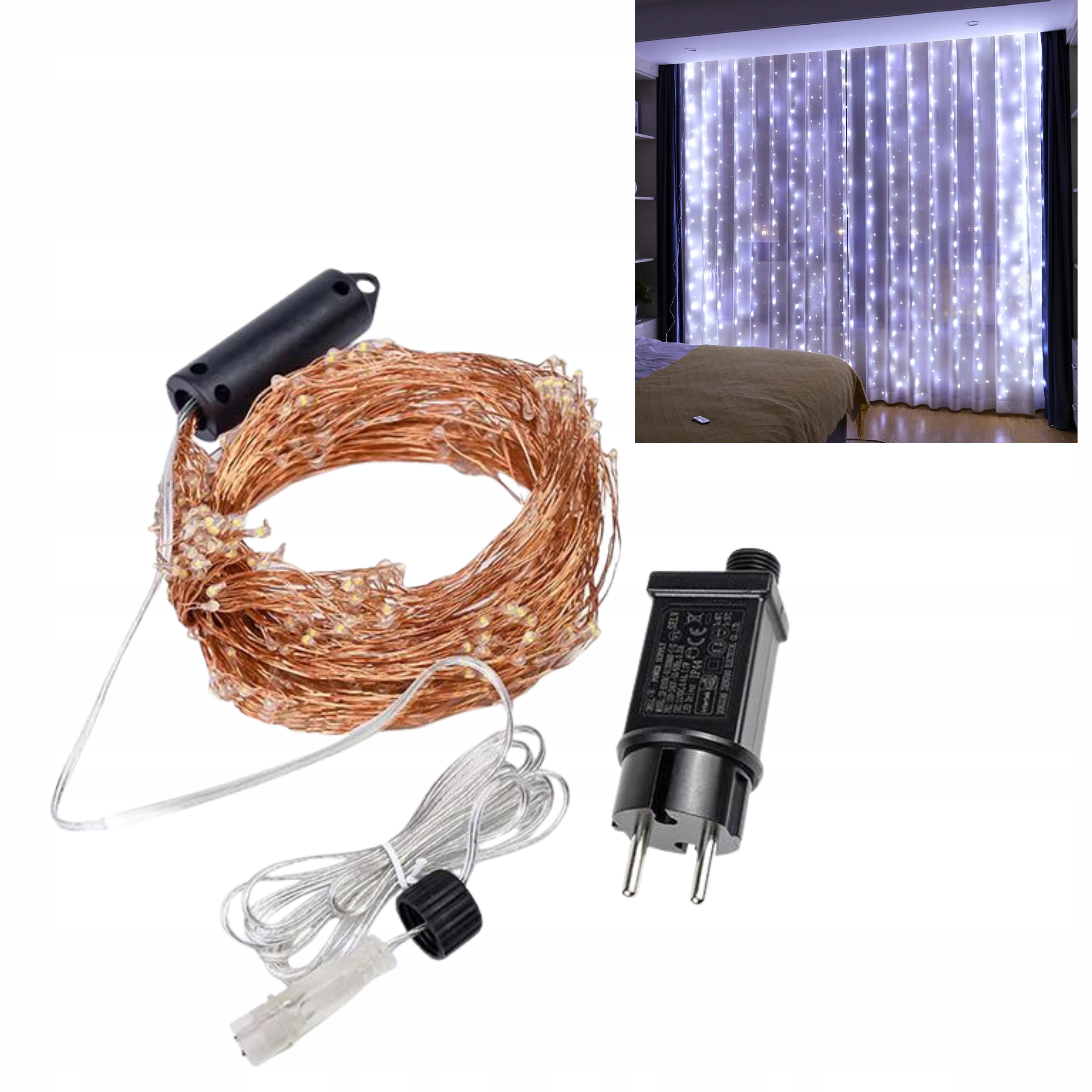 

Lampki Druciki Choinkowe 300LED Na Choinkę Święta