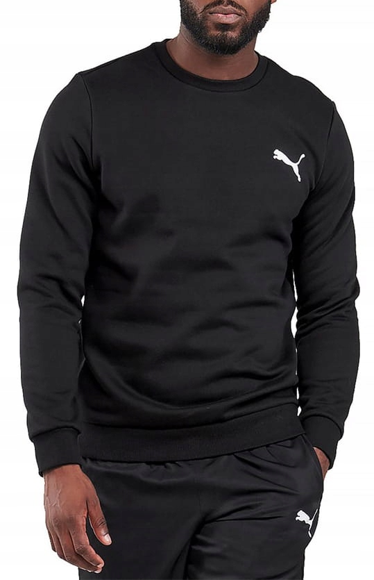 Puma Essentials Pánská Mikina Bavlněná Bez Kapucní Černá velikost XL