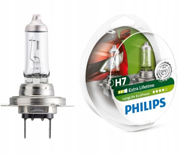 

Philips Longlife Ecovision H7 12V 4X Trwalsza 2SZT