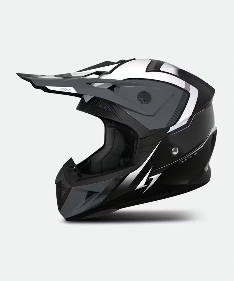 Prilba Cross Stormer Dust Madness čierna/biela S