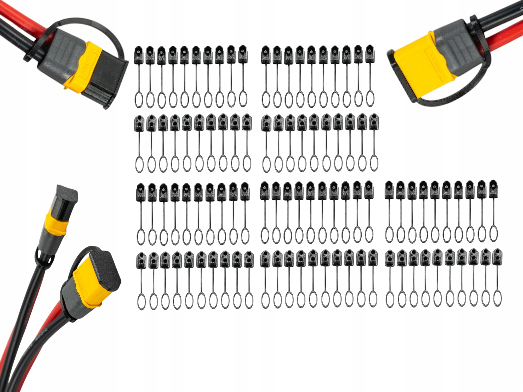 Záslepky XT60 pánské ženské, protiprachové krytky 50 párů