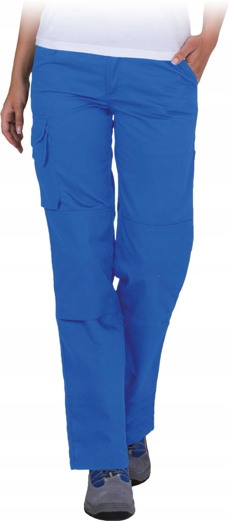 Damskie spodnie robocze ochronne dla kobiety z kieszeniami gumka w pasie