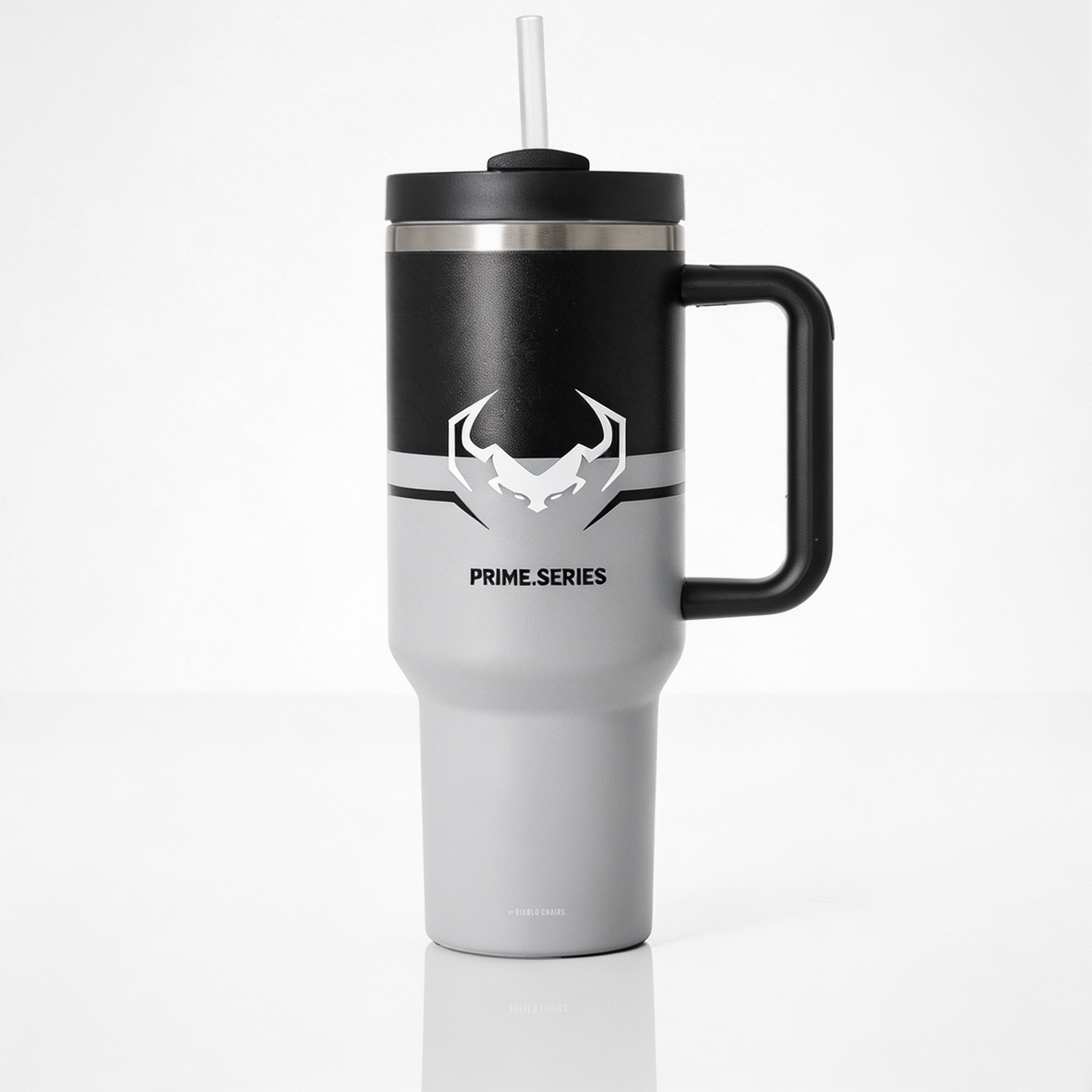 Termohrnek 1200 ml Vzduchotěsný Termoska na kávu Šedý Diablo Nightwolf Moon