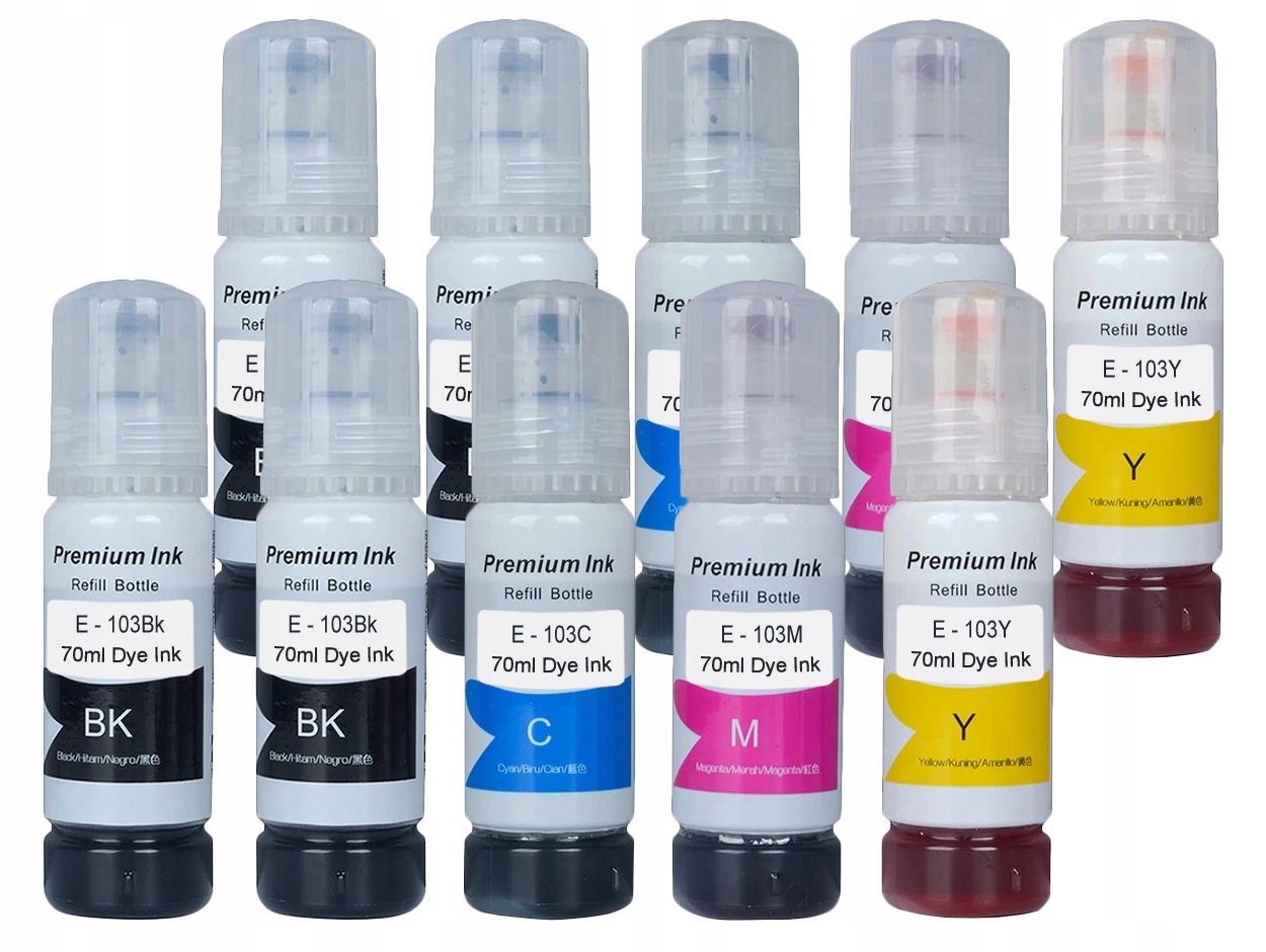 

10X Tusz 103 Do Epson L3160 L3150 L3110 Komplet XL