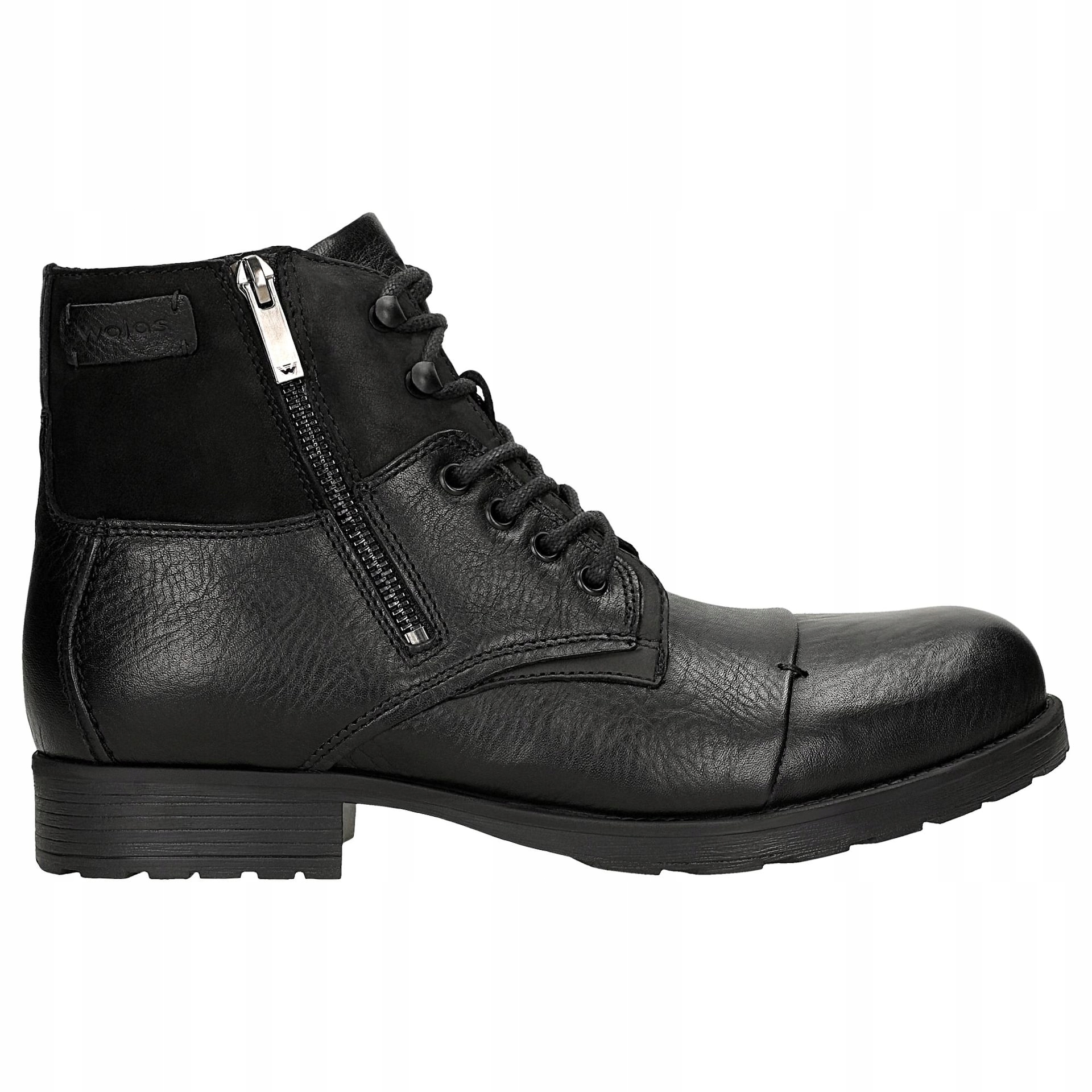 Černé pánské workery z kombinované kůže vel. 42