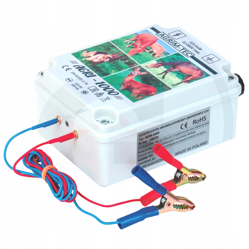 

Elektryzator 12V AGRI-1000 pastuch akumulatory