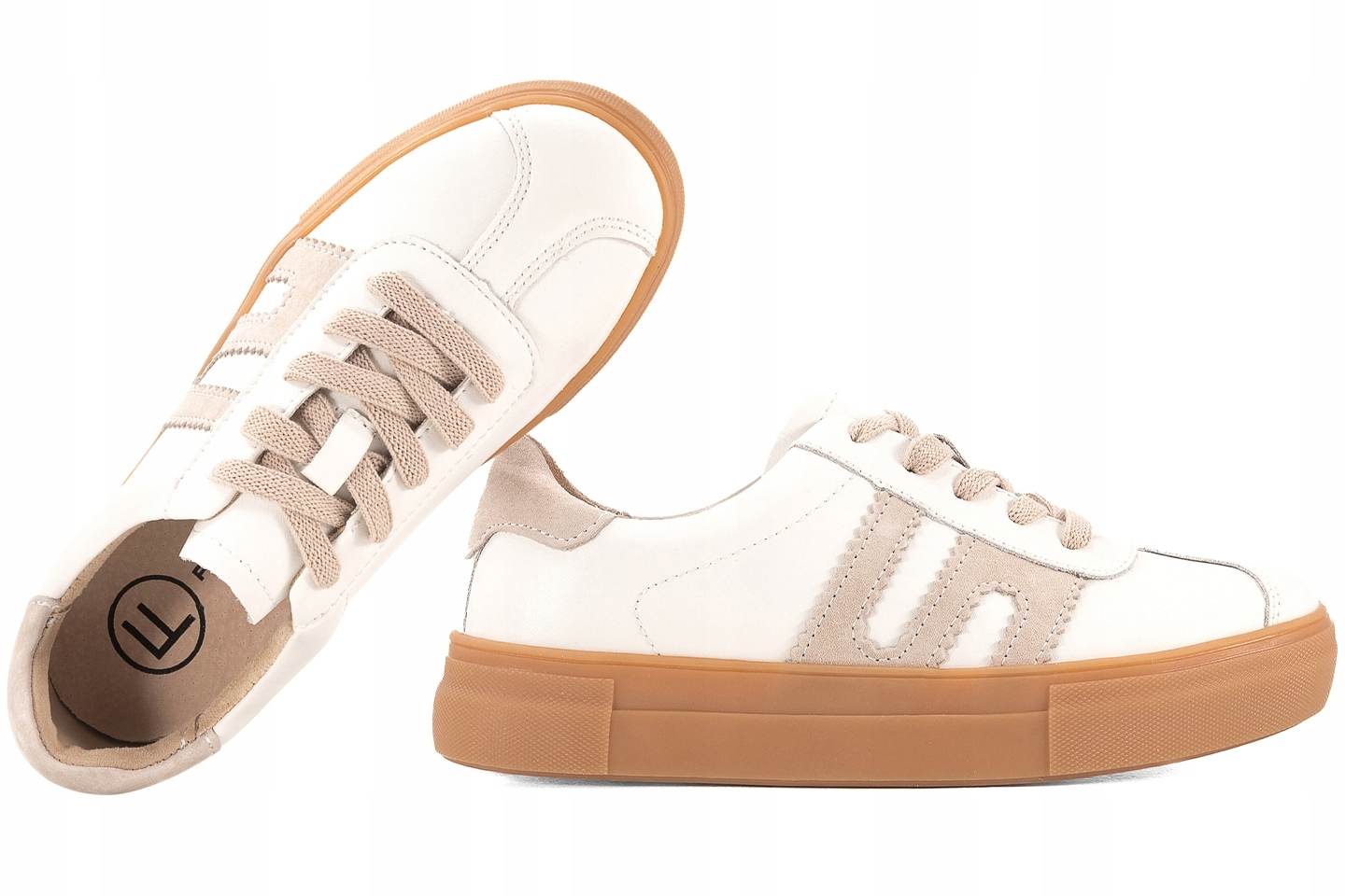 Filippo DP6798 Dámské Polobotky Sportovní Kožené Tenisky bílé 41 Bílá