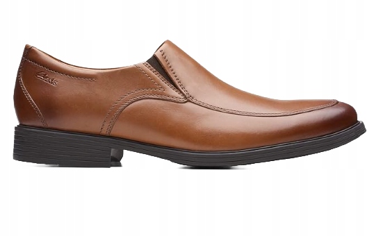 Clarks Pánské Kožené Polobotky Hnědé Nazouvací 43 6AB