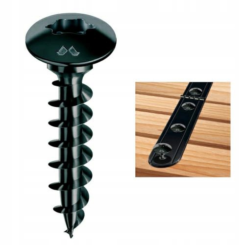 

Wkręty Śruby Czarne Do Drewna Mustad Pz 6x35mm100s