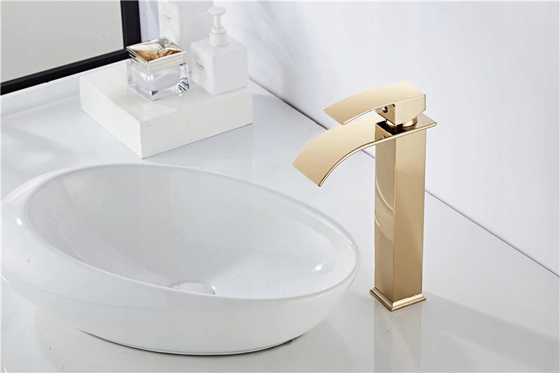 BATERIA UMYWALKOWA ZŁOTA WYSOKA NABLATOWA LOTUS CALANI GOLD STOJĄCA Linia Lotus