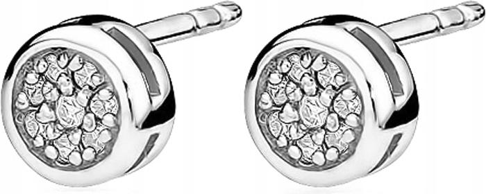 Náušnice z bílého zlata 585 kroužky diamanty dámský vzor jako dárek