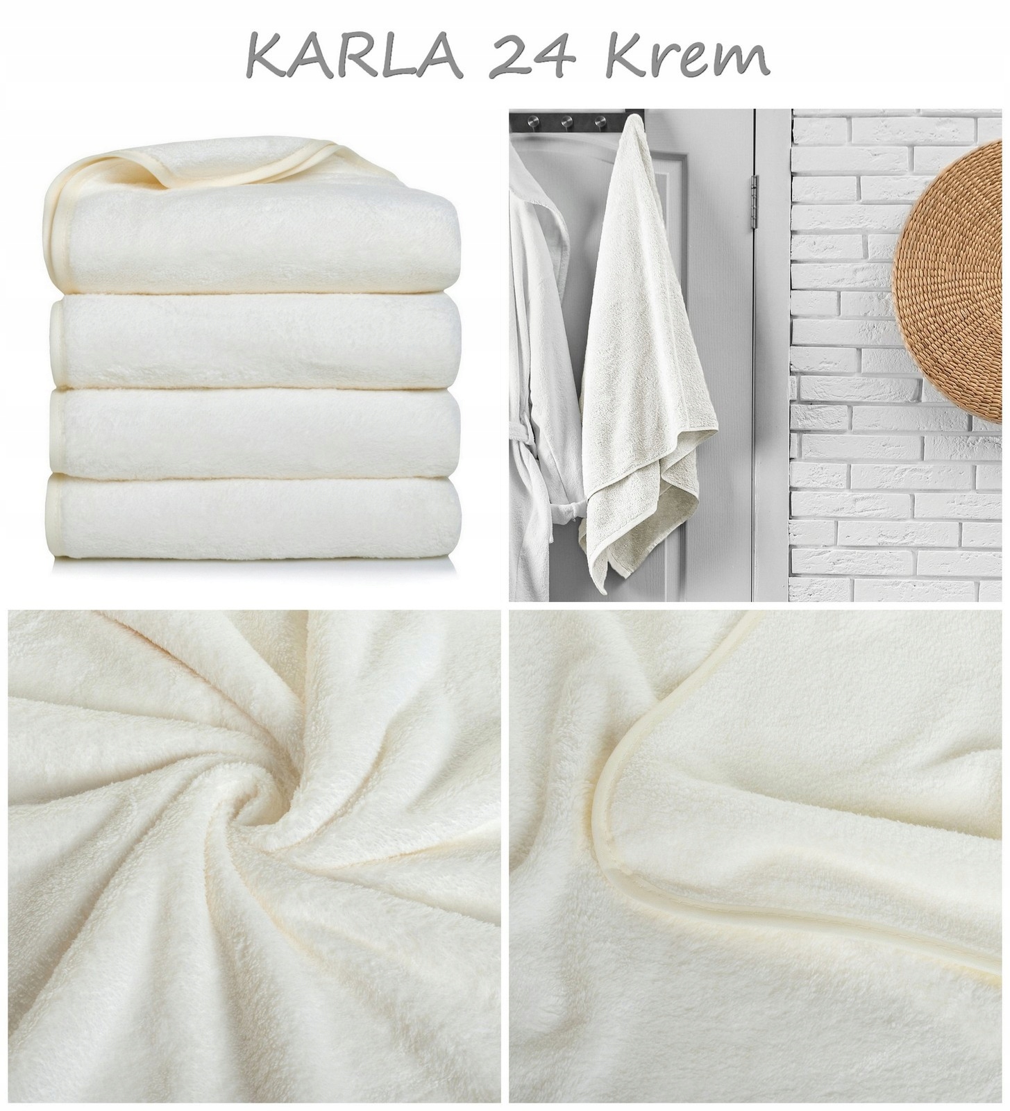 KOMPLET 4X RĘCZNIKÓW Z MIKROFIBRY KĄPIELOWE 70x140 Marka Łóżkoholicy