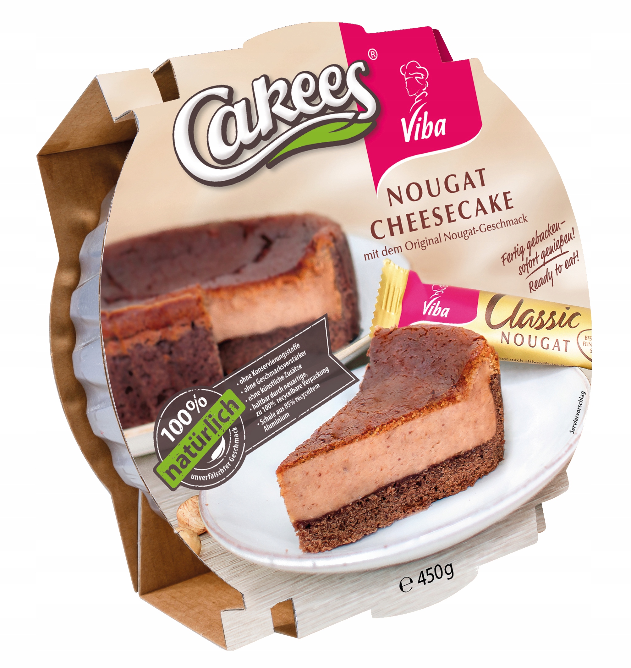 Sernik w foremce Nugatowy 450g Cakees