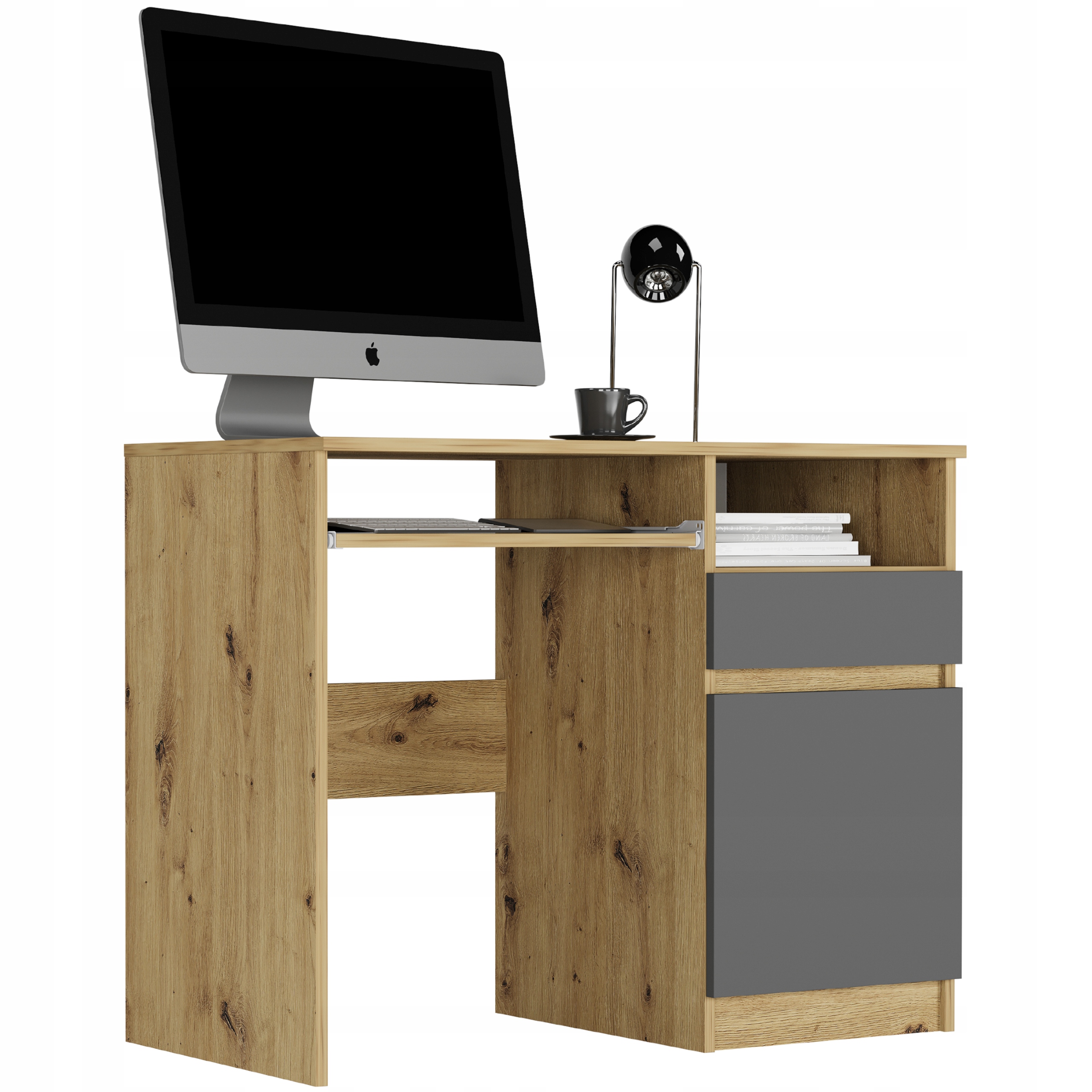 Meble biurko komputerowe stolik 96cm N-35 ARTISAN MIX ANTRACYT