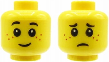 

Lego głowa główka dziecko, dwustronna, piegi