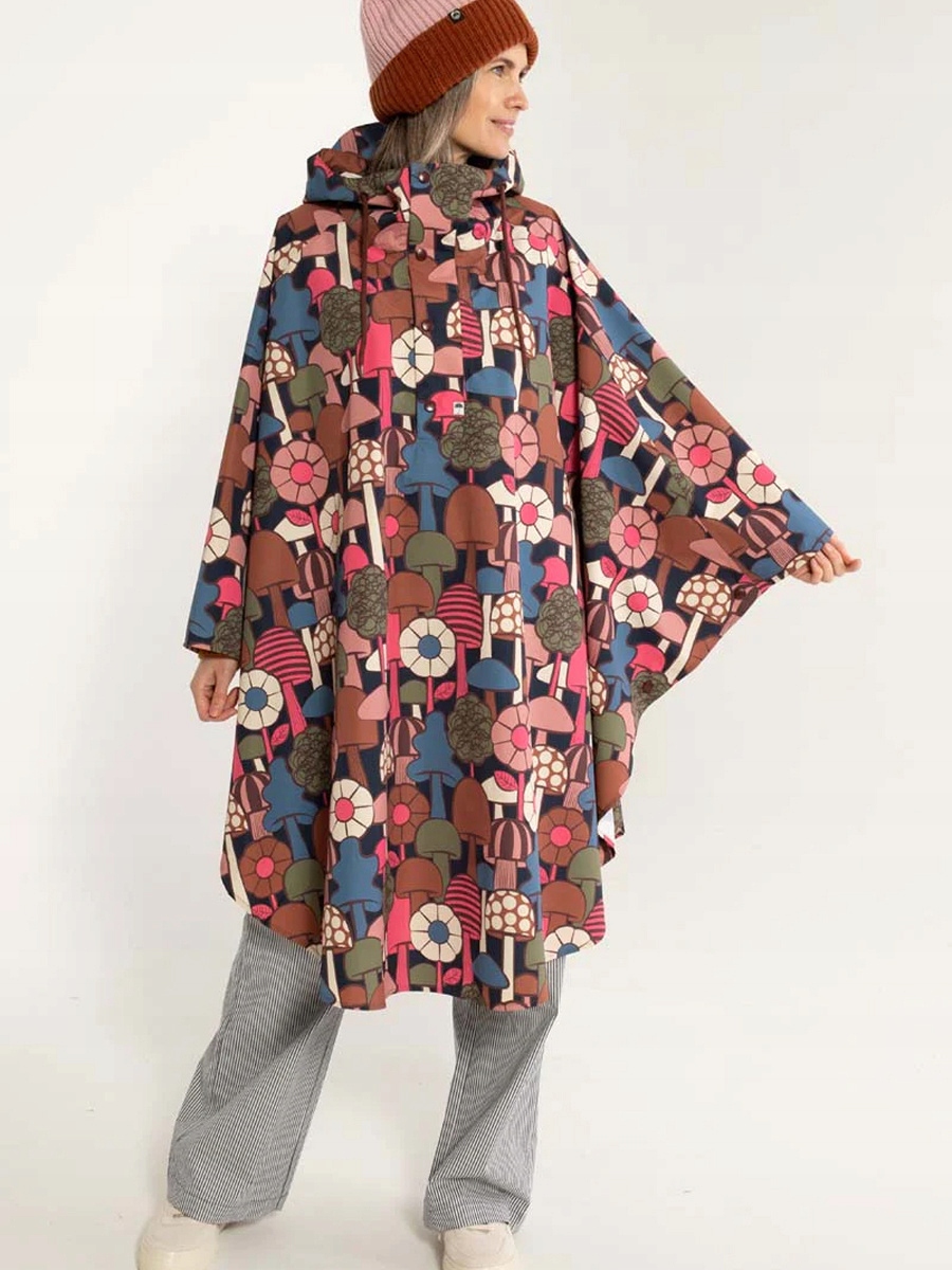 Pláštěnkové pončo Danebodil Rainponcho Dk Navy Mykologi Onesize