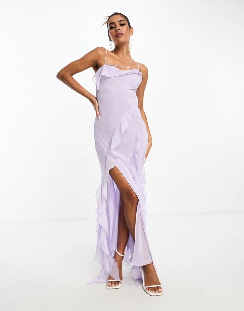 Šaty s volánky Mango L