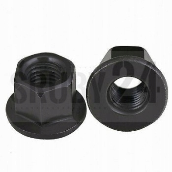 Nakrętka wysoka kołnierzem M8 Czarna DIN6331 Kl.10 Bez pokrycia 100szt