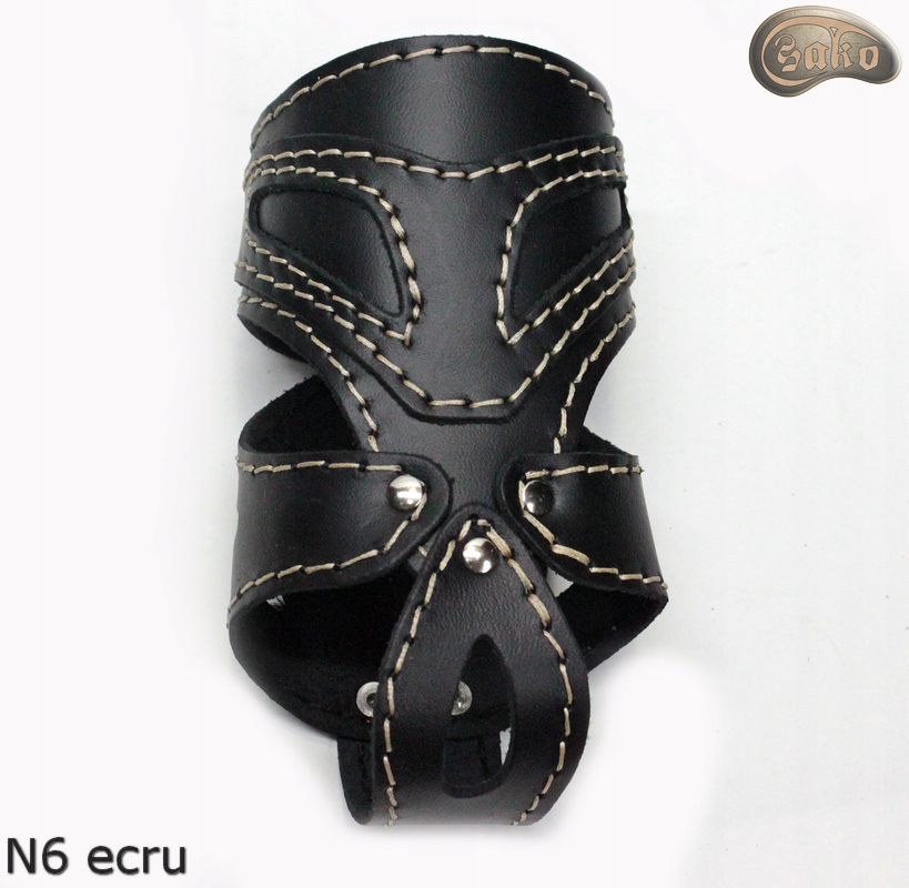 Uchwyt N6 Ecru nieusztywniony motocyklowy na napój napojak skórzany Sako