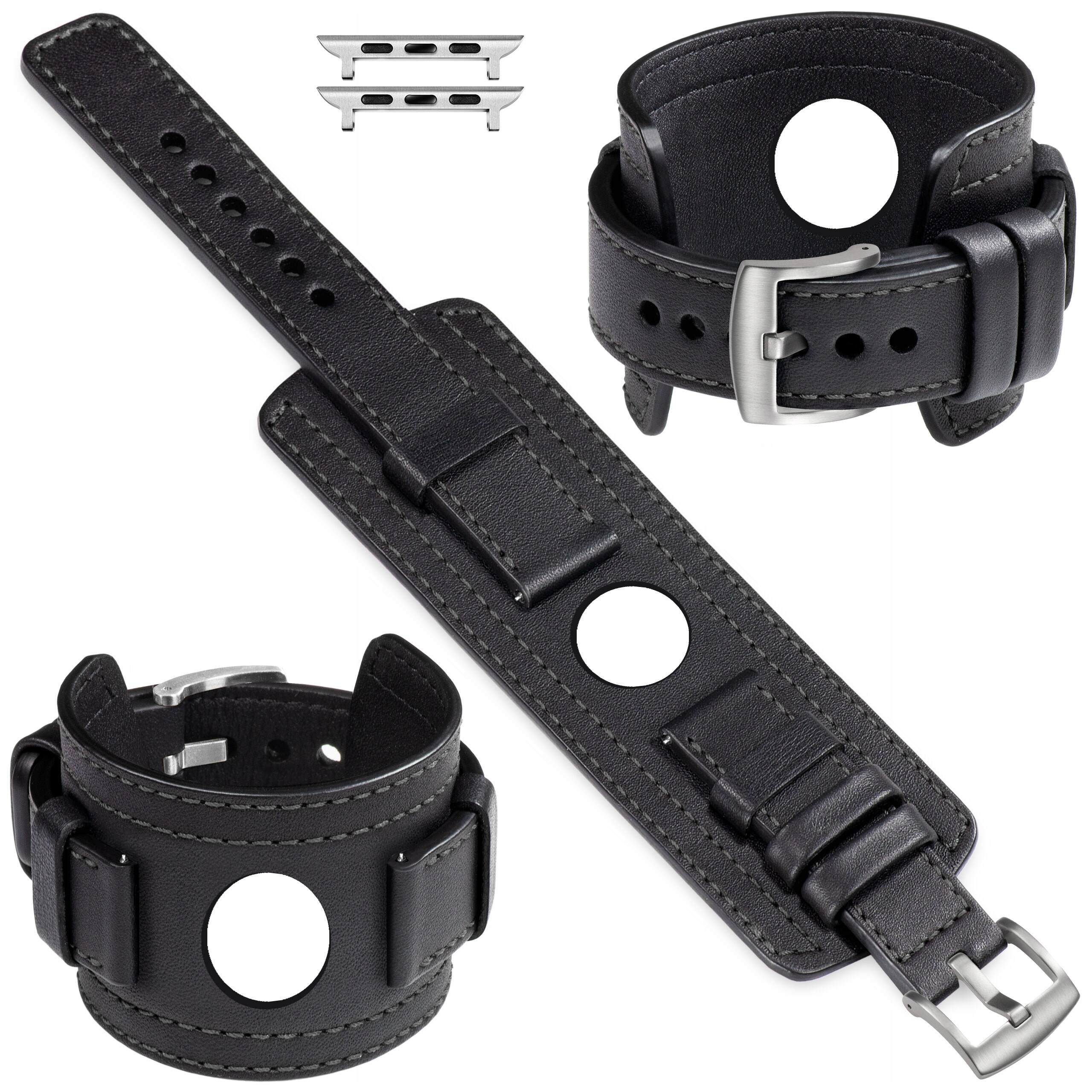 Pásek s podložkou pro Apple Watch 49/46-44 mm Ultra Kožený Polský Movear