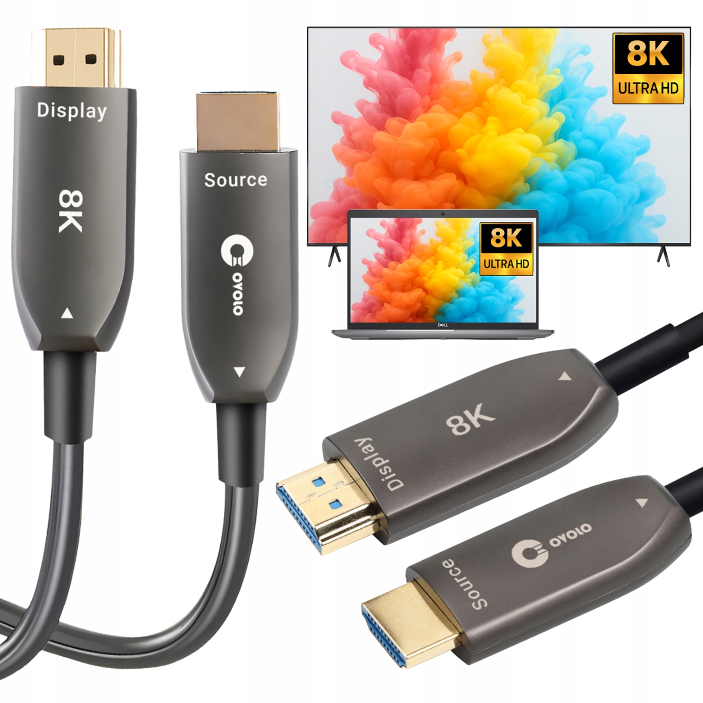 Kabel Aoc Hdmi Optický Premium 20 m 8K Uhd Silný Kabel 4K 120Hz Vrr