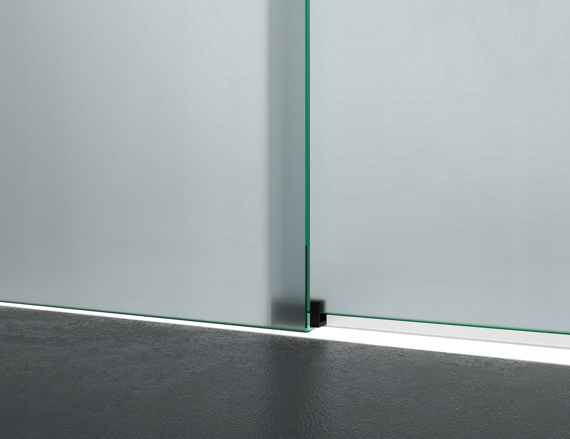 Drzwi Przesuwne Mrożone Czarne D20 90cm Wysokość produktu 195 cm