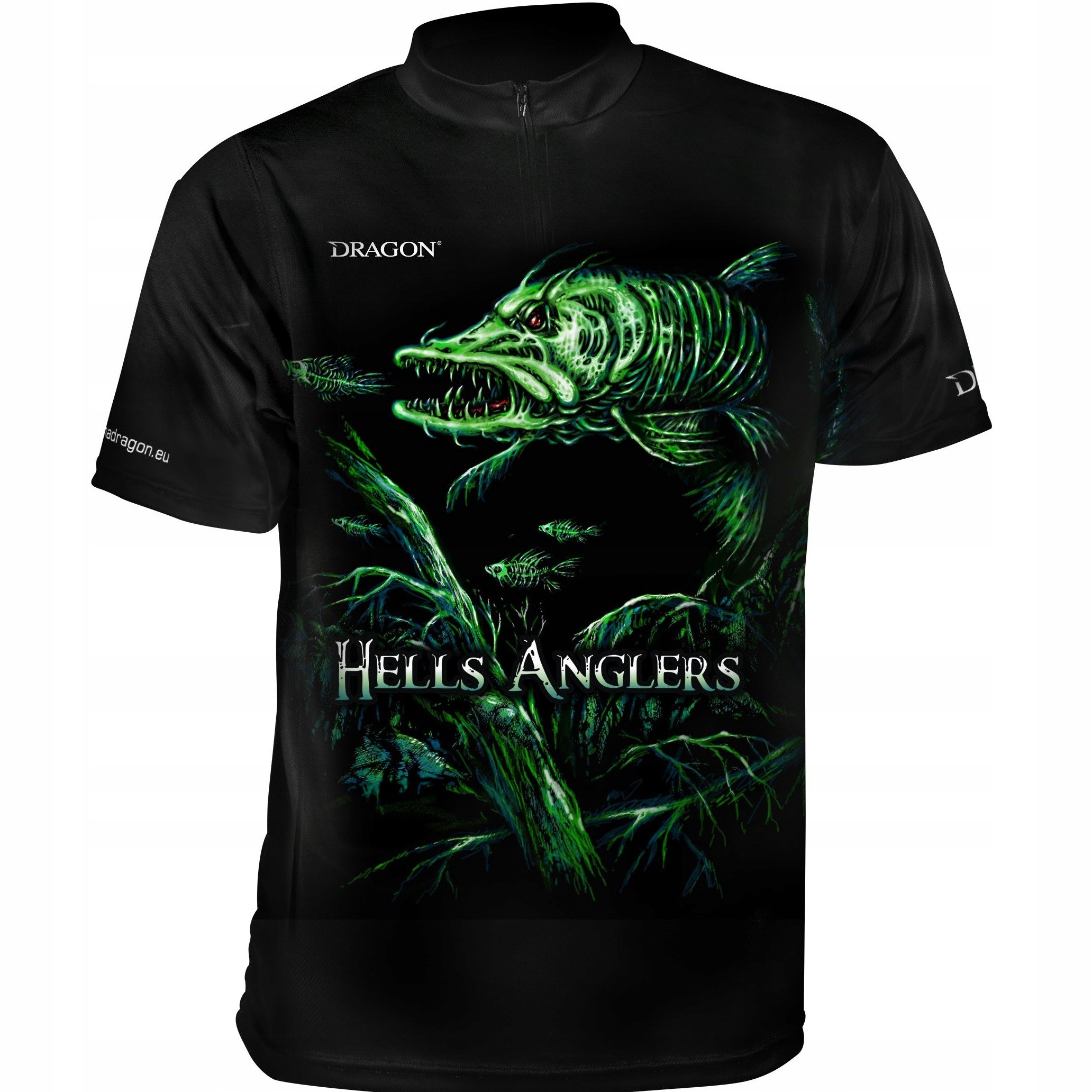 Oddychający T-shirt Dragon Hells Anglers (z zamkiem) Szczupak XXL