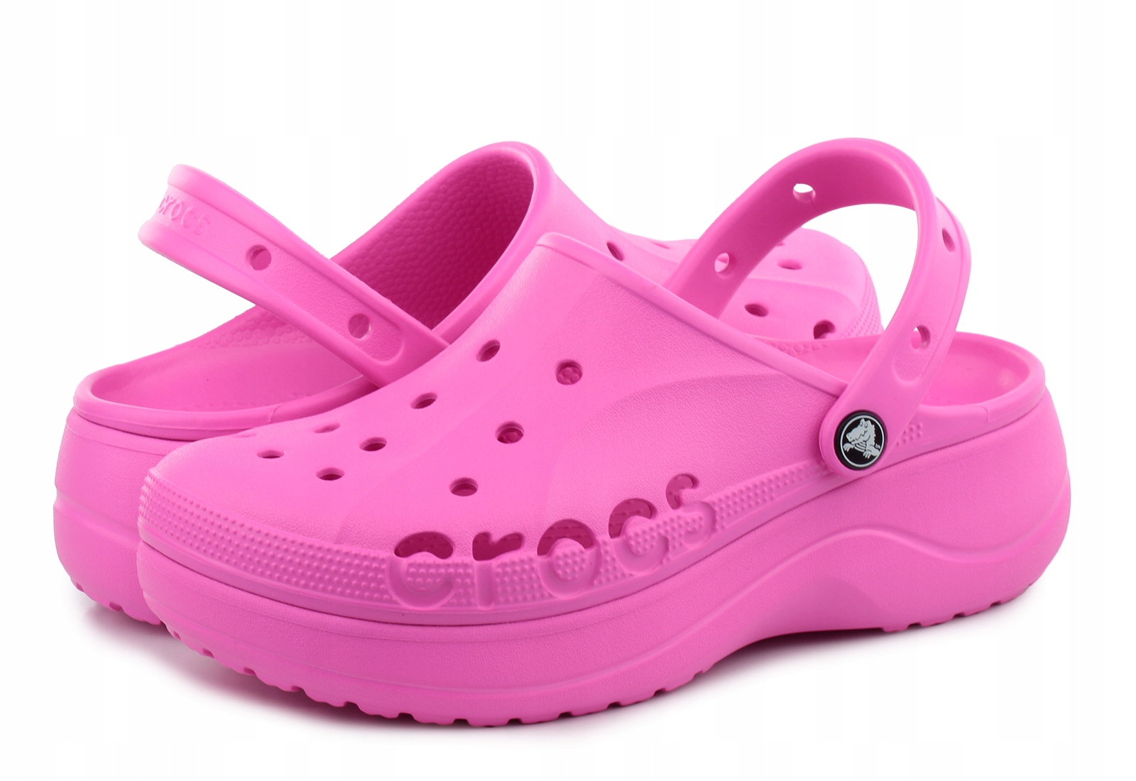 Crocs nazouváky žabky Baya Platform Clog 42,5 w11 Electric Pink