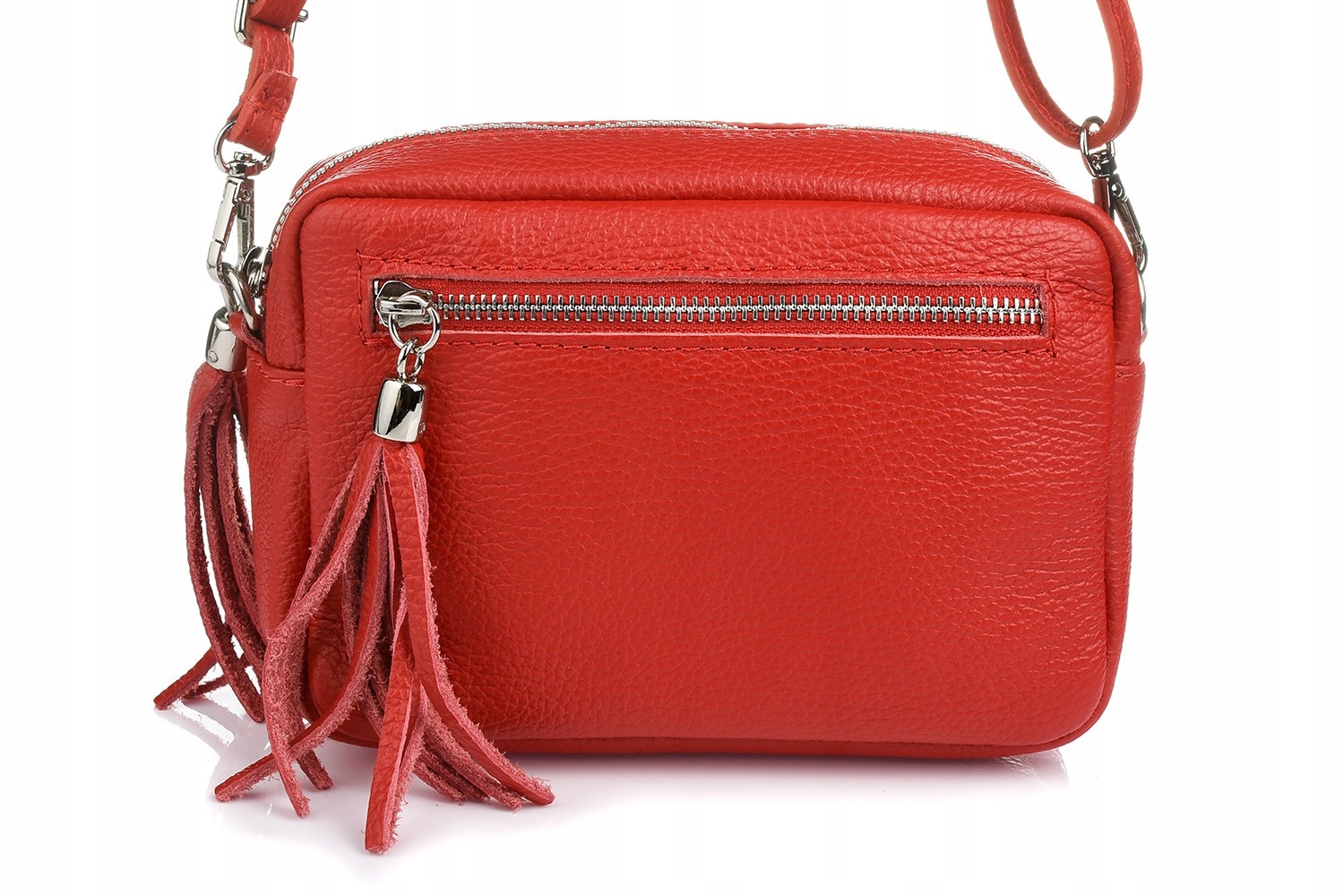 Dámská kožená kabelka přes rameno se střapcem, módní