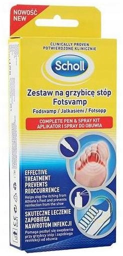 SCHOLL zestaw na grzybicę stóp, aplikator + spray