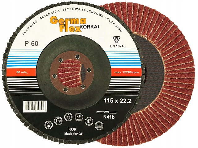 

Tarcza Ściernica Lamelkowa Listkowa Korkat 115 P60
