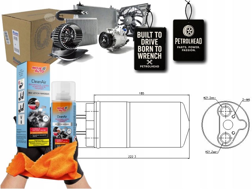 Odvlhčovač Klimatizace Nissan Primastar Opel Vivaro #Petrolhead Pro+ Kit9