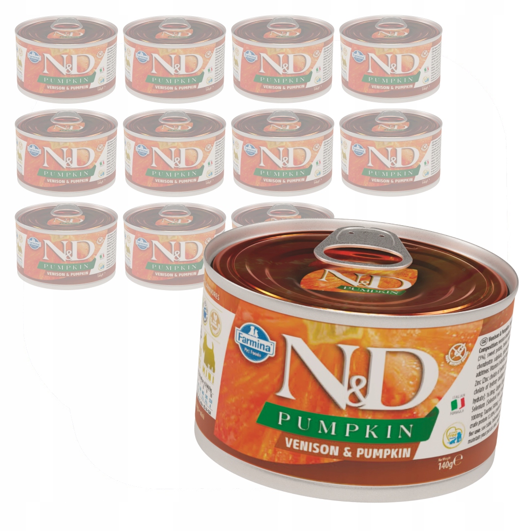 Farmina N&amp;d Dog Venison Pumpkin 12x140g Vlhké Krmivo pro psy Jelen a Dýně