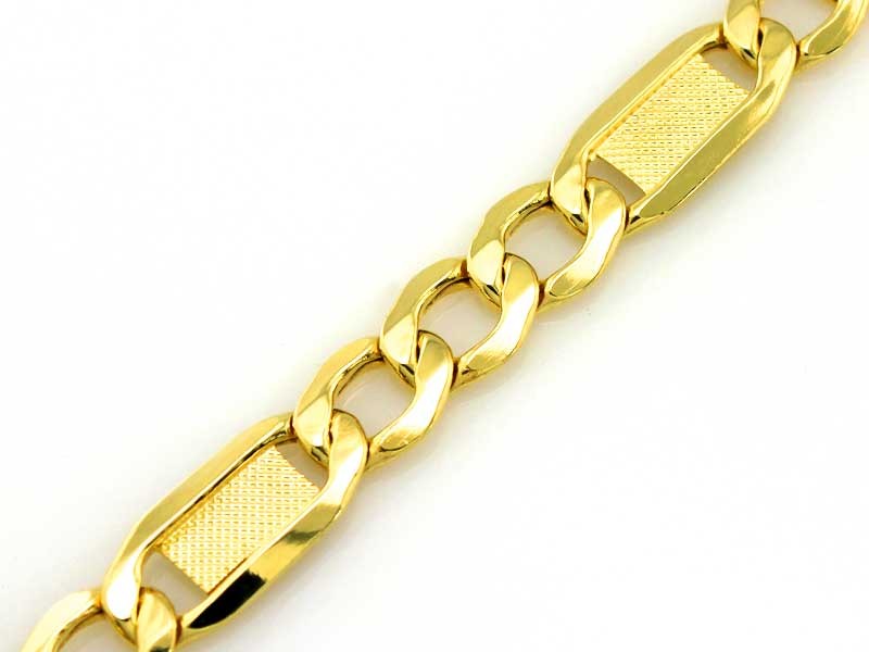 Zlatý náramek 585 řetízkový model unisex, odolný jako dárek 2.85 g