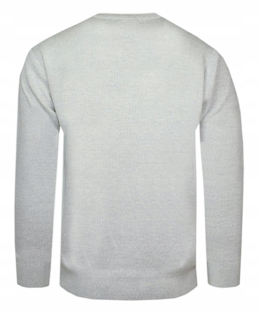 Szary Męski Sweter w Serek YAMAK -L Marka inna