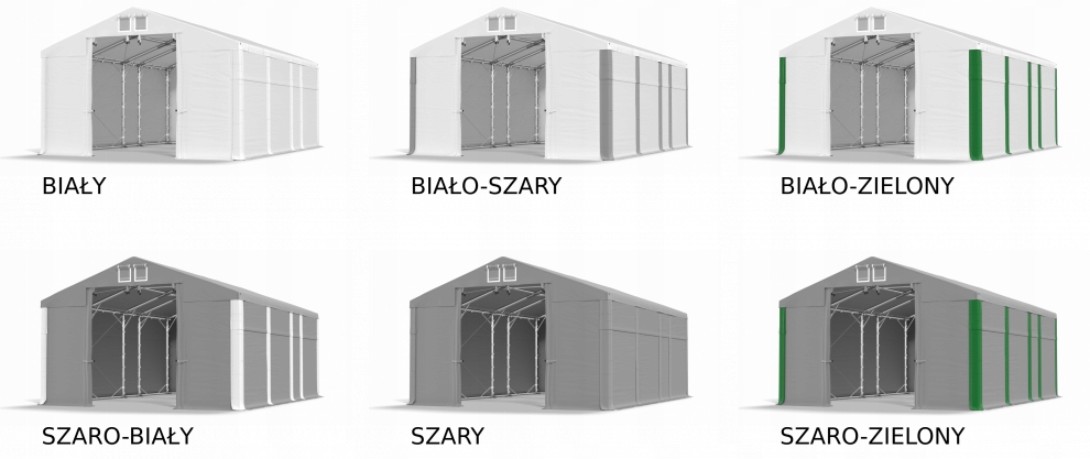 Namiot Magazynowy 4x7m [2,5m] Pawilon DAS 620 P Długość 7 m