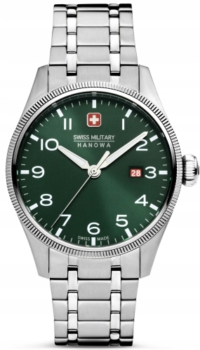 Zegarek męski Swiss Military SMWGH0000803 zielony klasyczny do pływania