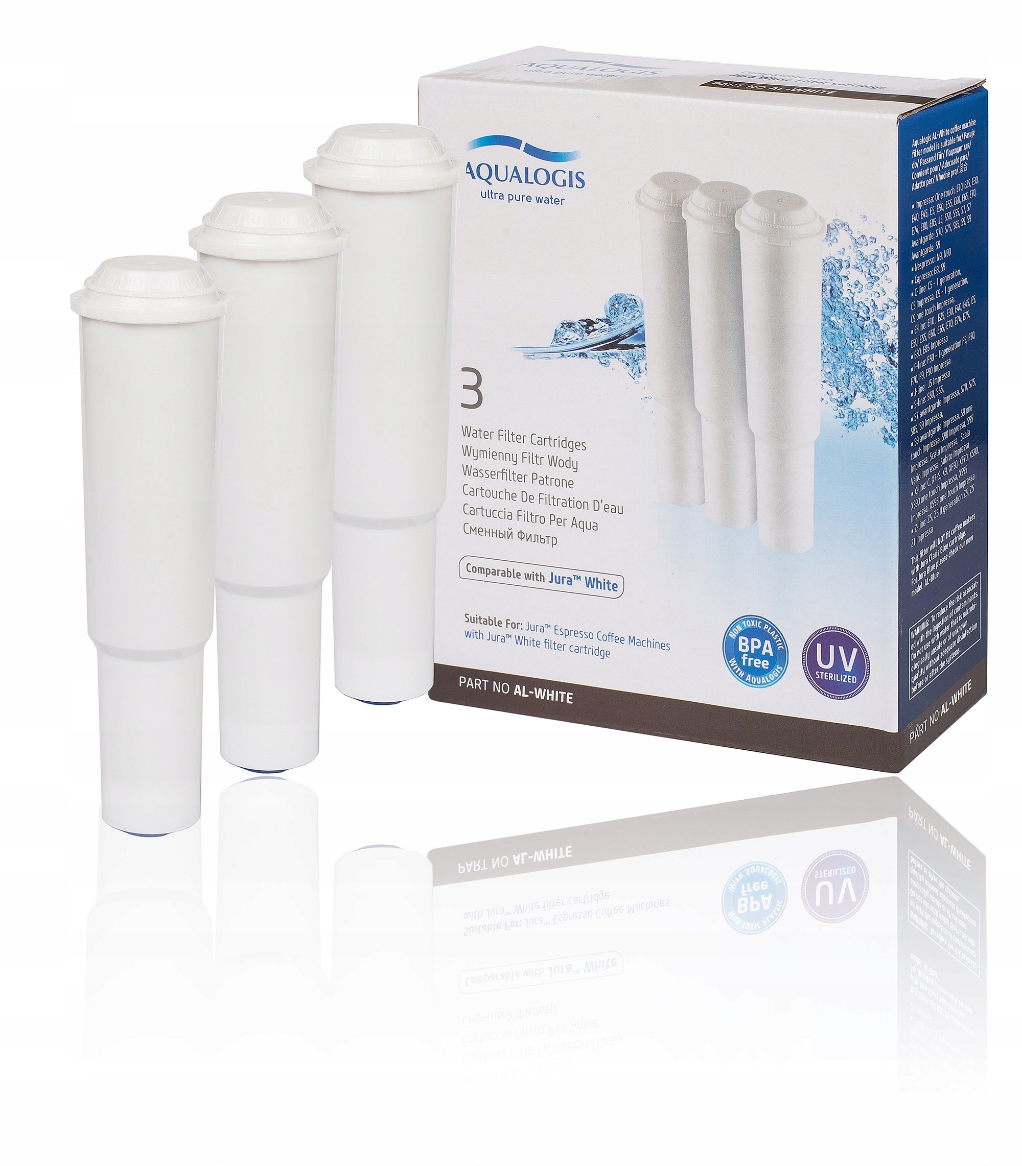 

3x Filtr wody Claris Jura White Impressa S9 One To