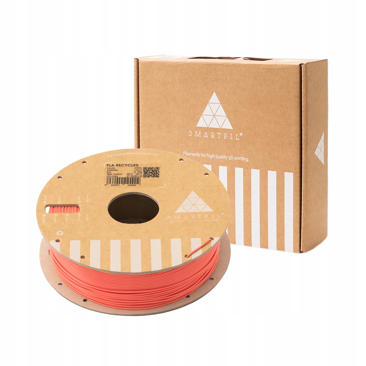 Filament Smartfil PLA RE 1,75mm Koralowy/Coral 750g