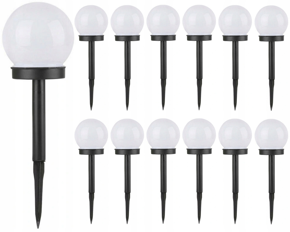 

Lampa solarna wbijana SuperLED biały 34 cm 12 szt.