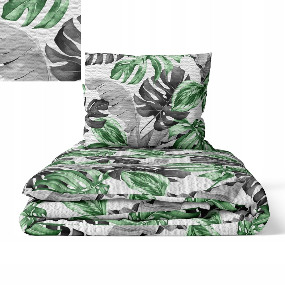 krepové povlečení 220x200 2 povlaky Premium 100% bavlna v polštině 3D listy